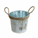 Country retro old metal flower bucket flower creative home desktop decorati M4U7