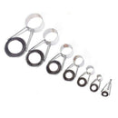 7Pcs Fishing Rod Guides Tip 7 Sizes Telescopic Tip Repair Kit Line Rings Ey