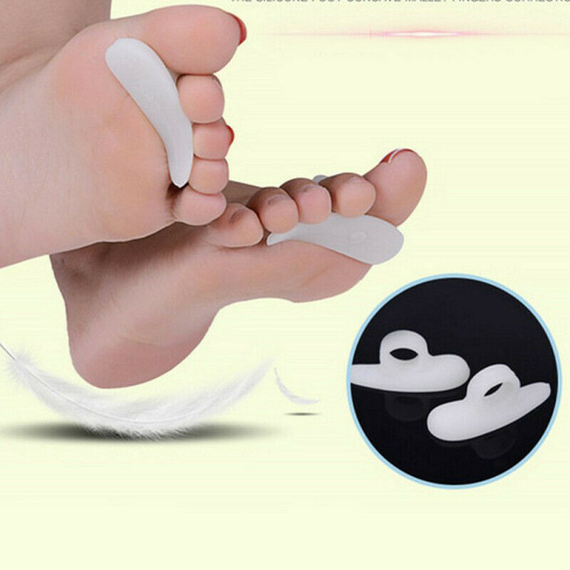 2X 1Pair Soft Silicone Gel Toe Straightener Hammer Claw-like Mallet Toe A KUG