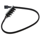 12V Sleeved 4 Way PWM Splitter Hub for Desktop Computer Fans 4-Pin & 3-Pin