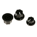 Pack of 3 Plastic Volume+Tone Control Knobs for  Jazz Bass Accessory DIY Black