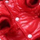 Pet Dog Cat Hoodie Jacket Winter Warm Windproof Costume Coat Red
