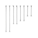 8 Piece Stainless Steel Necklace Bracelet Extender Chain, Set 4 Different L Y8W3
