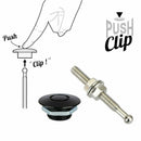 2pc Universal Push Button Quick Release Hood Pin Bonnet Lock Clip Latch Bumper