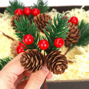 Christmas Artificial Pine Branch Cone Berry Holly Dried Flower XMAS Decor AU