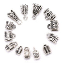 120Pcs Metal Connectors Spacer Beads Bail Tube Beads Charms DIY Jewelry Maki Hn