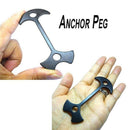 8Pcs Aluminium Alloy Fishbone Tent Stakes Pegs Wind Rope Hook Anchor Stoppe