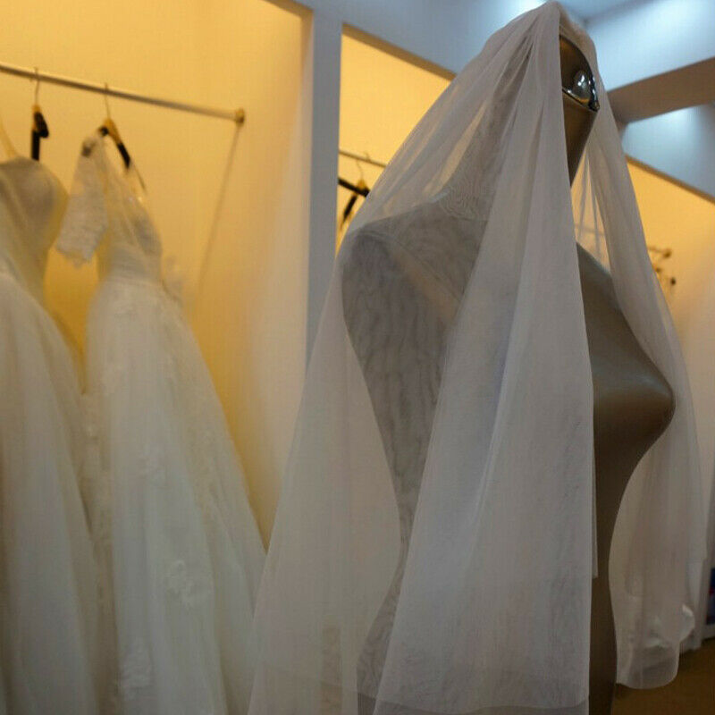 5X(Simple Short Tulle Wedding Veils White Bridal Veil for Bride for Weddin Z5I7)