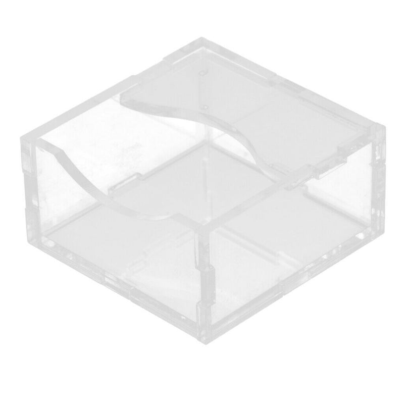 Clear Feeding Bowl Hamster Food Water Dish Container 7.5x7.5x3.2cm