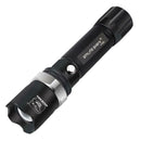 LED Flashlight 3 Modes Rotating Zoom Torch Glare Lamp Light with Battery