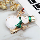 1x Exquisite Christmas Snowman Inlaid Rhinestones Brooch Pin Scarves Shawl