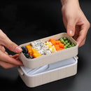 Microwave Bento Box Wheat Straw Child Lunch Box Leak-Proof Bento Lunch Box