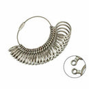 Metal Steel Ring Sizer Guage Mandrel Finger Sizing Measure Stick Standard Tool--