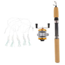 Plastic & Nylon Micro Spinning Rod Winter Ice Fishing Rod Reel Line Kit - M