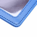 Pu Leather ID Card Holder with 1 ID Window Identity Vertical Style for Work Q3O3