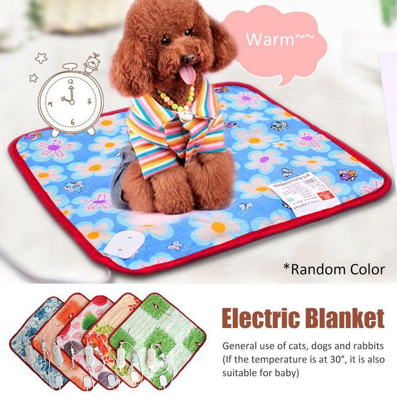 Pet Electric Heat Pad Heating Heater Mat Warmer Bed Blanket Dog Cat Color Random