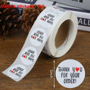 500pcs/roll round thank you for your order sealing stickers gifts bag labels JR