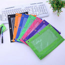 1 Pc Zippered Binder Pencil Bag Pouch with Ring Rivet 3 Holes School Office