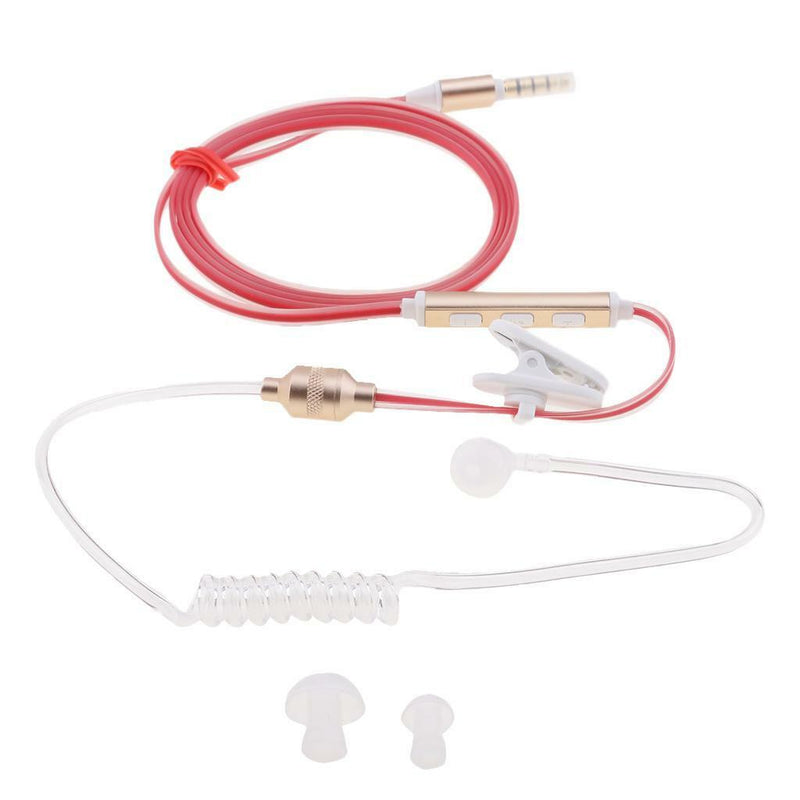 3.5mm Mono Acoustic Tube Earpiece Headset Earbud for Security Guard System
