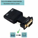 VGA to HDMI Adapter with Audio 1080P VGA Male to HDMI Female Adapter Converter