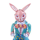 1x Wind Up Retro Mr Rabbit Drummer Clockwork Menchincal Tin Toys Collectible