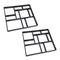 2pcs Path Maker Mould Paving DIY Lawn Concrete Paving Garden Path Molds