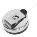 Retractable metal key ring card badge holder steel recoil ring belt clip pu