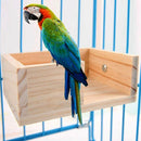 Pet Bird Perch Parrot Parakeet Stand Platform Food Feeder Corner Desk Small Q6V6