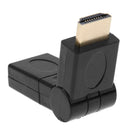 360 Degree Free Rotation HDMI Male to HDMI Female Adapter Cable Connector