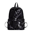 Fashion Unisex Backpack Lady Men Canvas Backpack Teen Girl Bag Casual Marbl