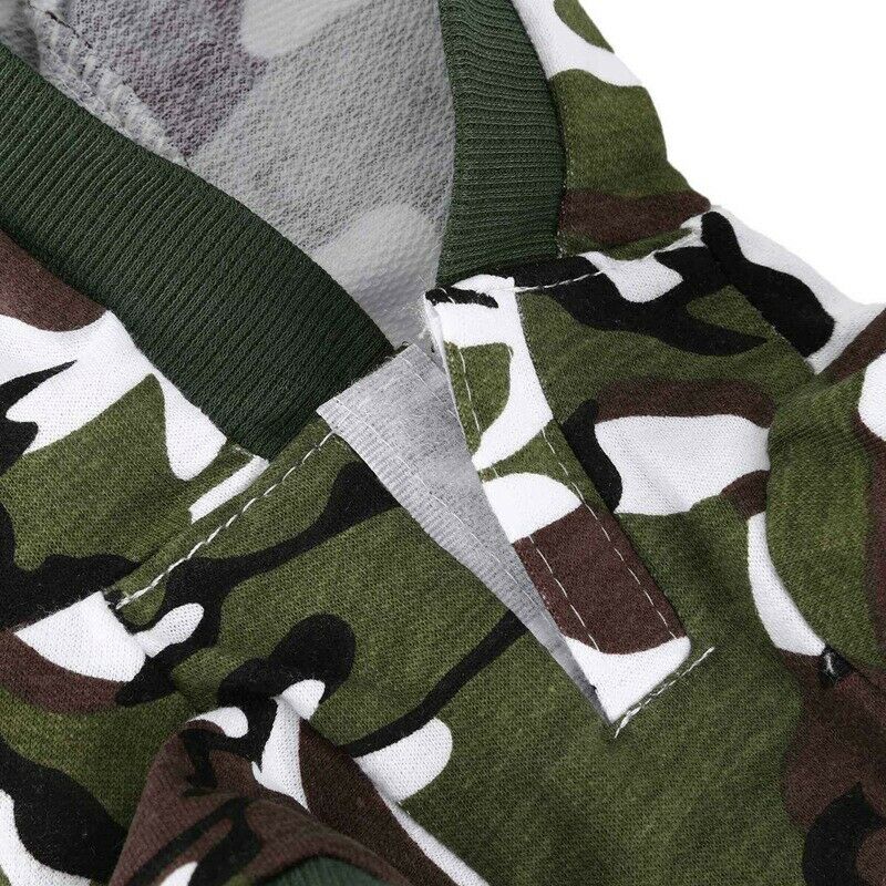 Clothing Dog Jacket with Hooded Clothes Animal Camouflage Costume (Army Gre B5C1