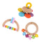 3pcs Wooden Baby Rattle Educational Grasping Rattle Montessori Toddler Toys