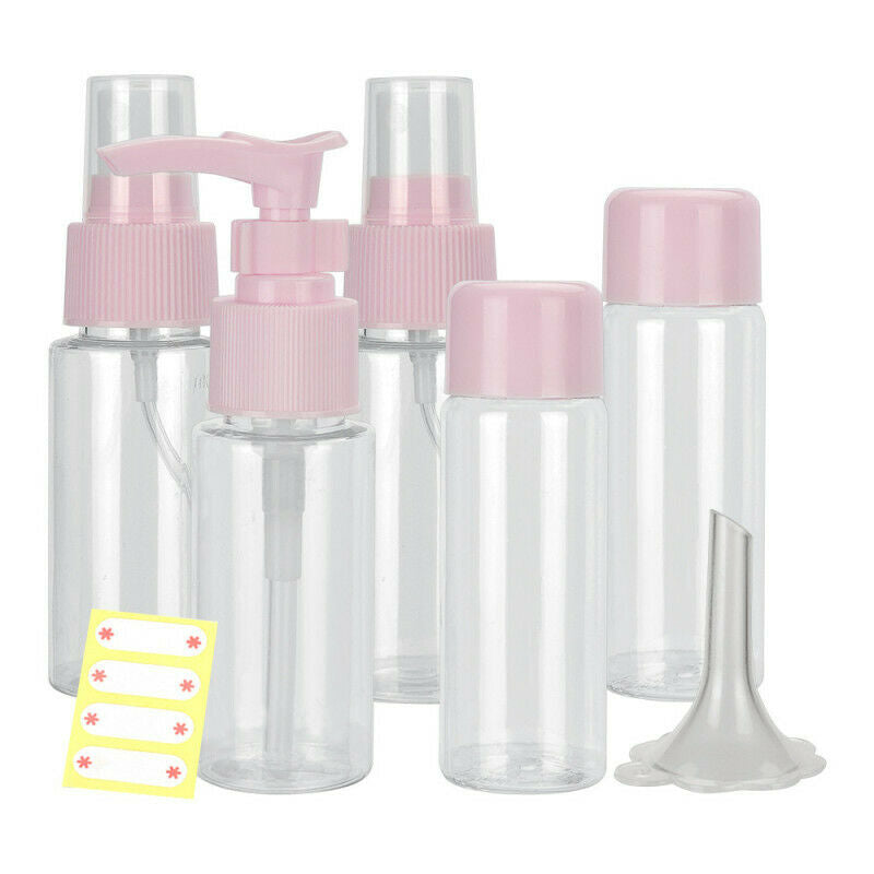 7pcs Plastic Portable Travel Makeup Skin Care Lotion Empty Case Container  DBY