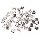 100 Pcs brooch tray Alloy DIY Brooch Findings Base Blanks Trays Backs 20mm FT