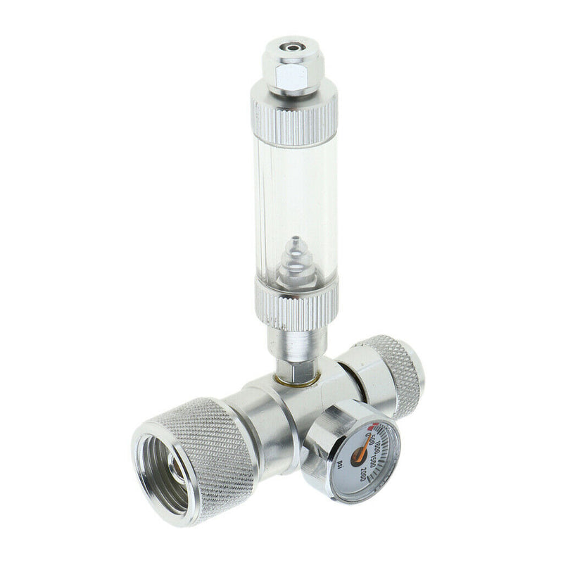 Aquarium Co2 Decompression Gauge Double Watch CO2 Bubble Counter Alloy