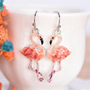 Pendant Flamingo Necklace Earrings Set choker Fashion Women Ladies Jewelry Set3c