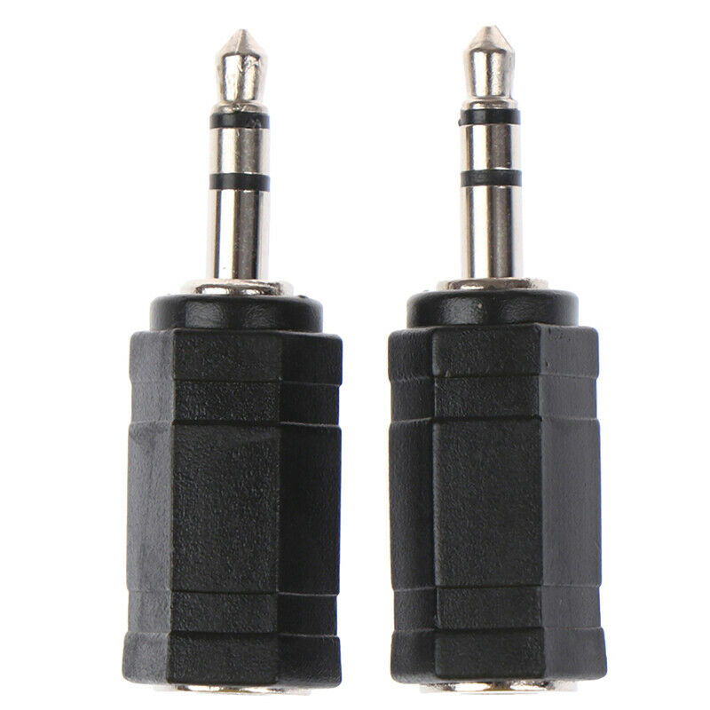 2Pcs 3.5mm male to 2.5mm female stereo audio mic plug adapter mini jack ca JR