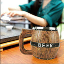 580MLHandmade  Wooden Barrel Beer Mug Bucket Shaped Drinkware Cocktail Mug