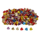 200x Colorful Metal 9mm Heart Head Split Pin Mini Brad Scrapbook Decoration