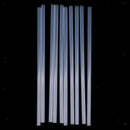 20-Pack Clear Reusable Hard Plastic Straws with Cleaning Brush for Party