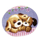 Two Dogs Latch Hook Rug Making Kits for Teen Girls with Wooden Crochet Hook