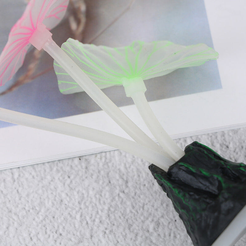 Aquariums accessory artificial coral reef glowing fish tank lotus leaf lumin 3c