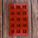 2 pieces 15-Cavity Silicone Pyramid Shape Silicone Mold Fondant Cake Chocolate