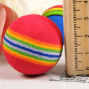 2x New Pet Cat Dog Puppy Rainbow Balls Play Training Funny Chew Fetch Throw Toys