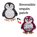 penguin Reversible Sequins Sew On Patches clothes DIY Applique Bag ClothingCoa3C