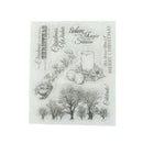 Xmas trees and candles Scrapbooking Album Card Decor Diary Craft Clear Stamps JR