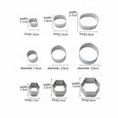 Cookie Cutter 24 Pcs/set Stainless Steel Fondant Cake Baking Mold Round Hea