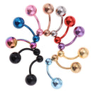 12 Pcs Nipple Ring Pins Navel Belly Button 8mm Rings Body Piercing Jewelry