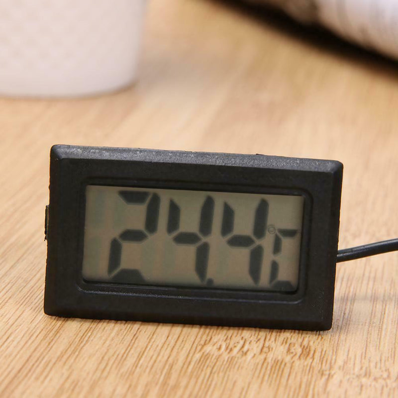 Waterproof Electronic Digital LCD Pet Aquarium Thermometer w/ Probe(Black) A