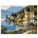 Home Decor Frameless Pictures Painting New Canvas Landscape lakeside town B H3N7